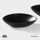 Тарелки глубокие Magistro Carbon, 17.5×15 см, набор 2 шт., фарфор, чёрные