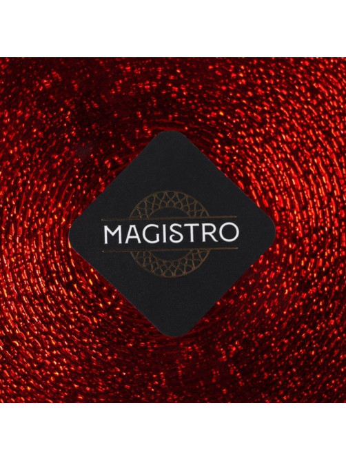 Тарелка стеклянная Magistro «Карамель. Красный», d=21 см, цвет красный