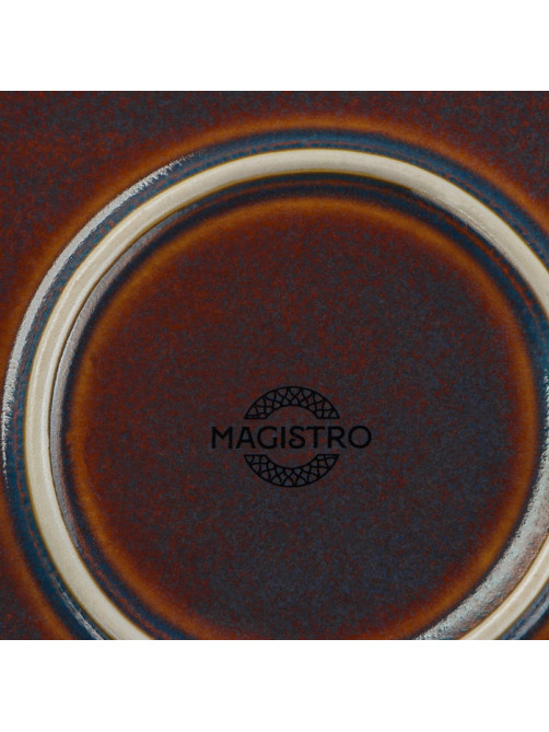 Подстановочная тарелка Magistro Garland, d=27.5 см, фарфор, синяя, коричневая