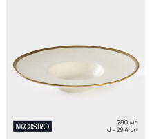 Тарелка для пасты Magistro Poursephona, 280 мл, d=29.4 см, фарфор, белая