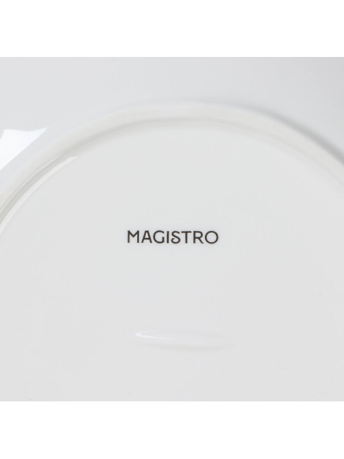 Тарелка Magistro «Цветок», d=19 см, фарфор, белая