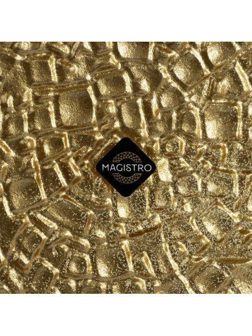 Тарелка подстановочная Magistro «Кринкл», d=33 см, стекло, золотистая