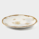 Тарелка Доляна Organic Gold, d=18 см, фарфор, белая