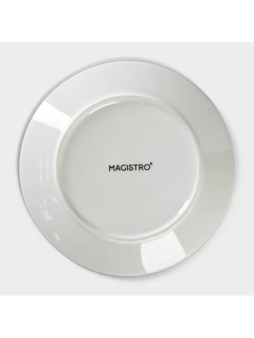 Тарелка пирожковая Magistro «Морской бриз», d=15 см, фарфор, белая