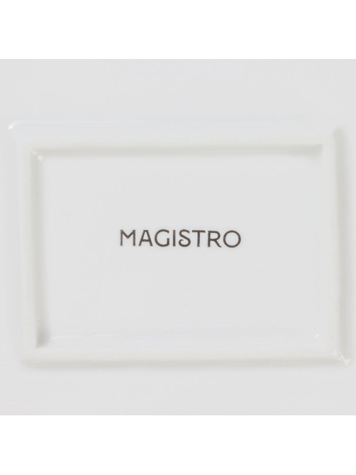 Тарелка Magistro «Лакомка», 25×20 см, прямоугольная, фарфор, белая