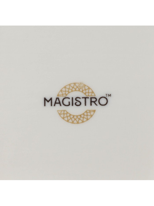 Тарелка Magistro La Perle, d=27 см, утолщённый край, фарфор, белая