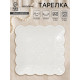 Тарелка квадратная Доляна «Сьюзен», 20×20 см, фарфор, белая