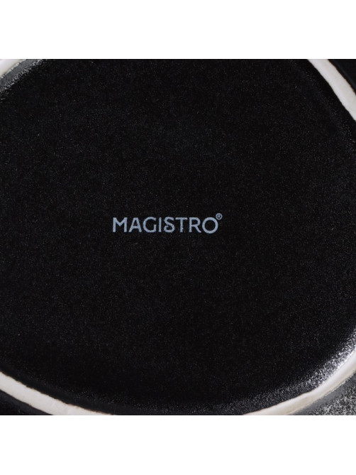 Тарелки глубокие Magistro Carbon, 17.5×15 см, набор 2 шт., фарфор, чёрные