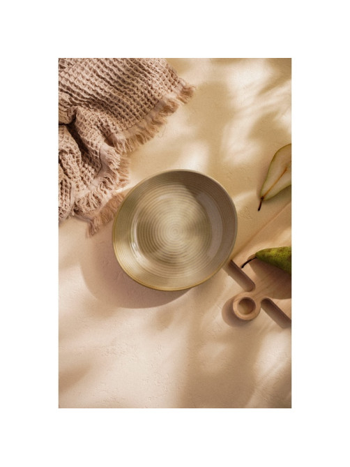 Тарелка глубокая SL Home «Песчаный бриз», 1.3 л, 26×24×6 см, фарфор, бежевая
