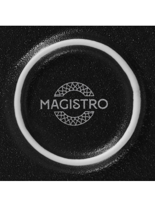 Тарелка Magistro Line, d=20.5 см, фарфор, чёрная