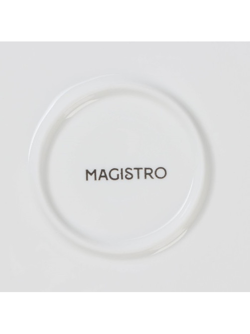 Тарелка обеденная Magistro «Роза», d=22.5 см, фарфор, белая