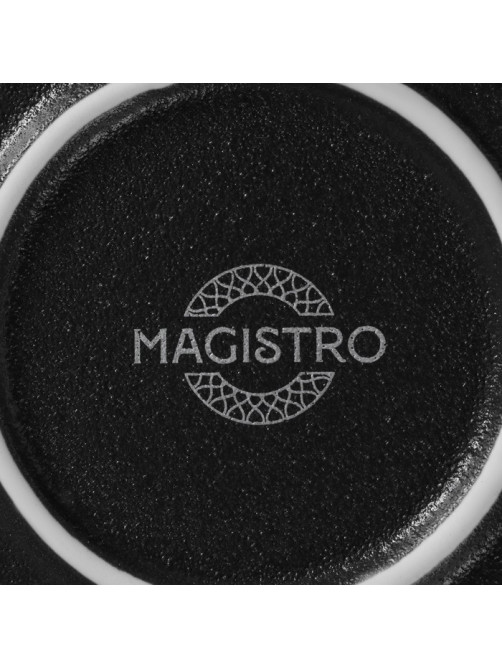 Тарелка Magistro Line, d=25.5 см, фарфор, чёрная