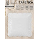Тарелка квадратная Доляна «Сьюзен», 15×15 см, фарфор, белая