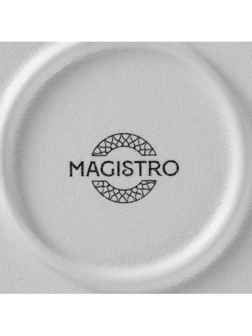 Тарелка Magistro Line, d=25.5 см, фарфор, белая