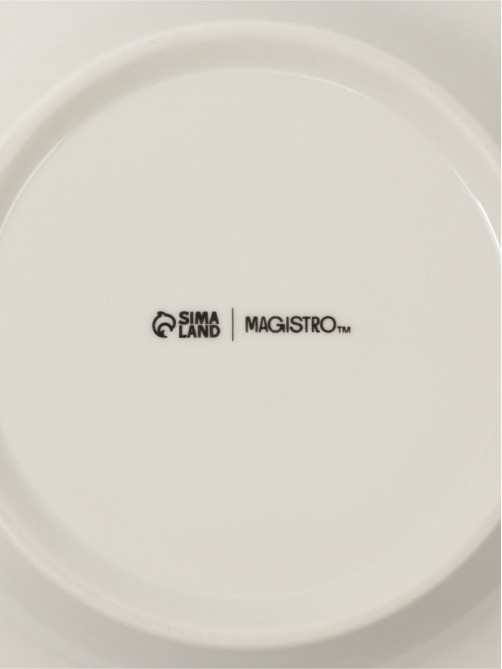 Тарелка для пасты Magistro «Церера», 160 мл, d=21 см, фарфор, коричневая