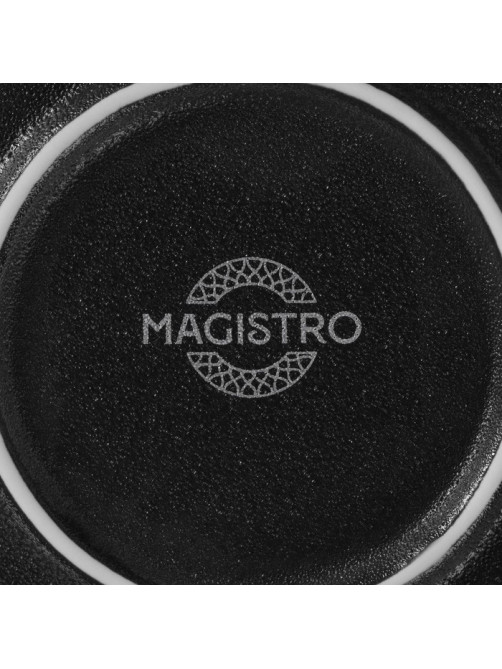 Тарелка Magistro Line, d=26.5 см, фарфор, чёрная