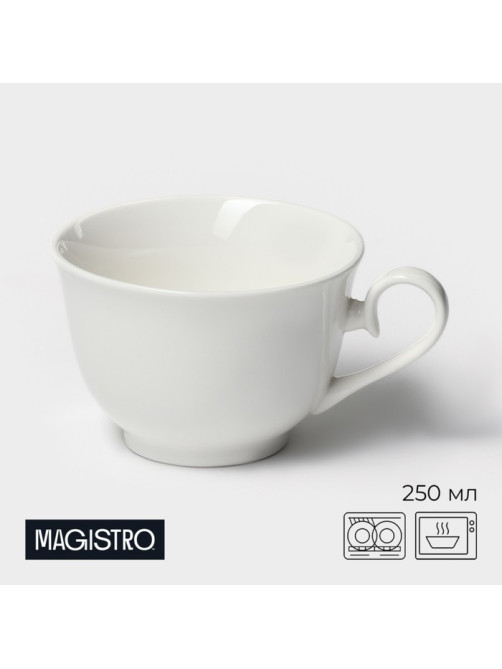 Кружка Magistro «Сюита», 250 мл, фарфор, белая