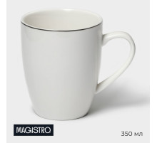 Кружка Magistro La Perle, 350 мл, фарфор, белая