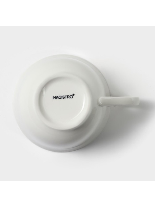 Кружка Magistro «Сюита», 250 мл, фарфор, белая