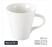 Кружка Magistro Crotone, 220 мл, фарфор, белая
