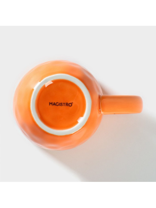 Кружка Magistro «Церера», 400 мл, фарфор, оранжевая