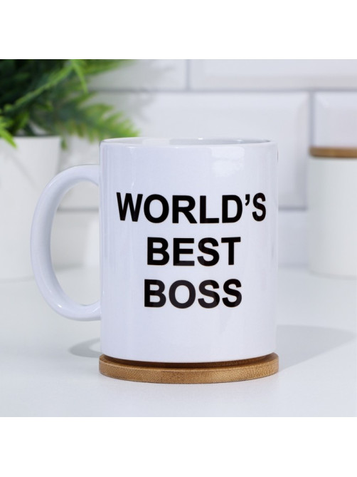 Кружка чайная керамическая WORLD'S BEST BOSS, 320 мл