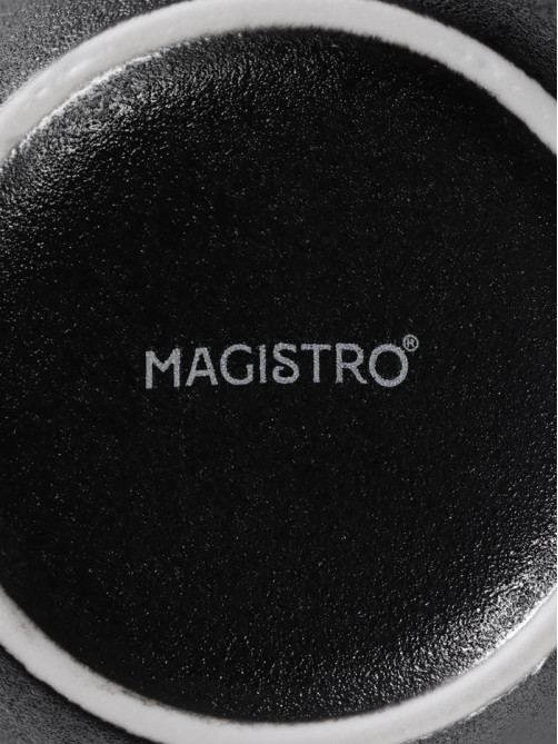 Кружки Magistro Carbon, набор 2 шт., 380 мл, фарфор, чёрная