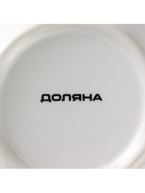 Набор кружек Доляна «Вкусный кофе», 4 шт., 340 мл, фарфор, белый