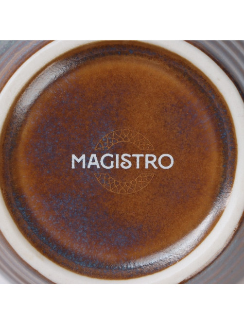 Кружка Magistro Garland, 320 мл, фарфор, синяя, коричневая