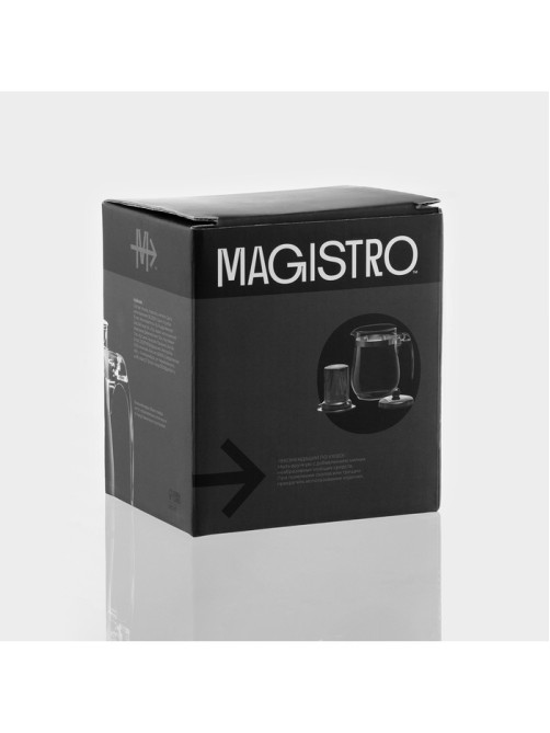 Чайник заварочный Magistro «Шейди», 500 мл, с металлическим ситом и крышкой, боросиликатное стекло, прозрачный