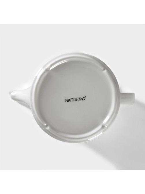 Заварочный чайник Magistro «Морской бриз», 850 мл, фарфор, белый