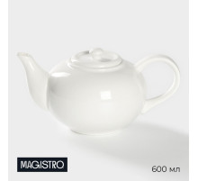Чайник заварочный Magistro «Бланш», 600 мл, фарфор, белый