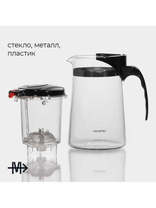 Заварочный чайник гунфу Magistro «Мантана», 750 мл, пластиковое сито, стекло