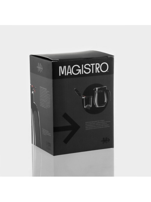 Чайник заварочный гунфу Magistro «Мехико», 500 мл, с пластиковом сито, боросиликатное стекло, прозрачный