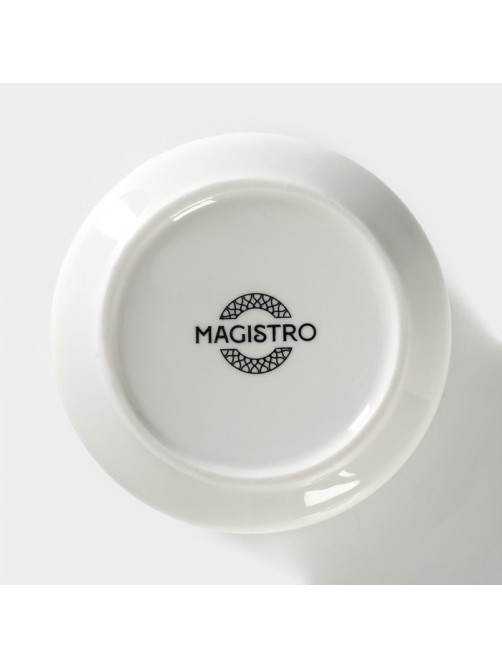 Сахарница с ложкой Magistro «Морской бриз», 250 мл, фарфор, белая