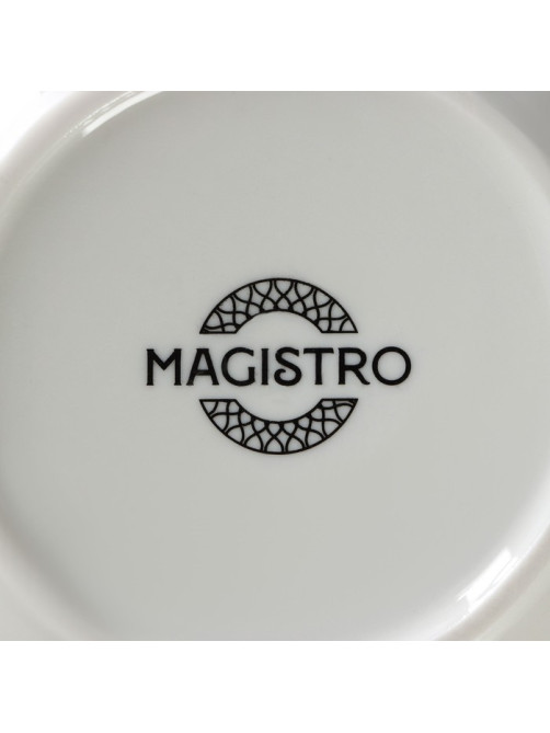 Сахарница с ложкой Magistro «Морской бриз», 250 мл, фарфор, белая