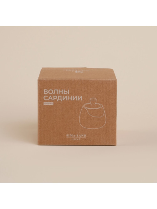 Сахарница SL Home «Волны Сардинии», 280 мл, 10.5×7 см, фарфор, бежевая