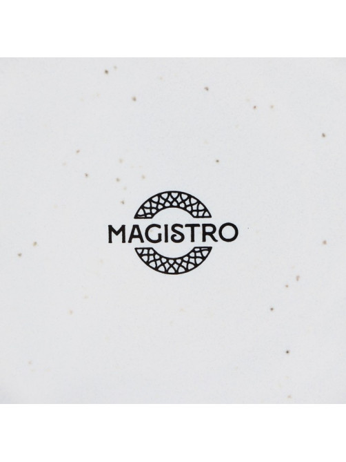 Чайная пара Magistro Urban, 2 предмета: чашка 200 мл, блюдце d=14.2 см, фарфор, белая в крапинку