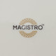 Чайная пара Magistro La Perle, 2 предмета: чашка 230 мл, блюдце d=15 см, фарфор, белая