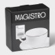 Кофейная пара Magistro La Perle, 2 предмета: чашка 100 мл, блюдце d=11.5 см, фарфор, белая