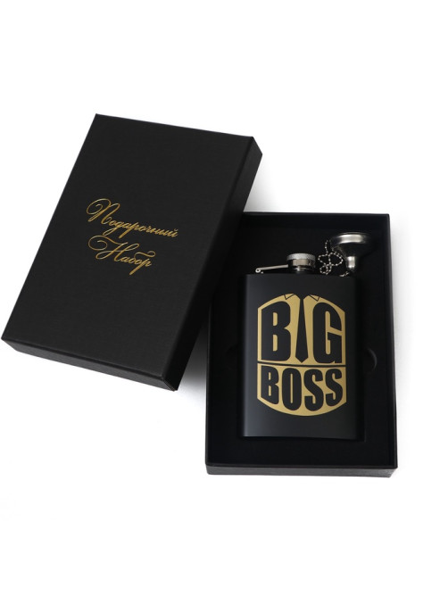 Фляжка BIG BOSS, нержавеющая сталь, 240 мл, с воронкой