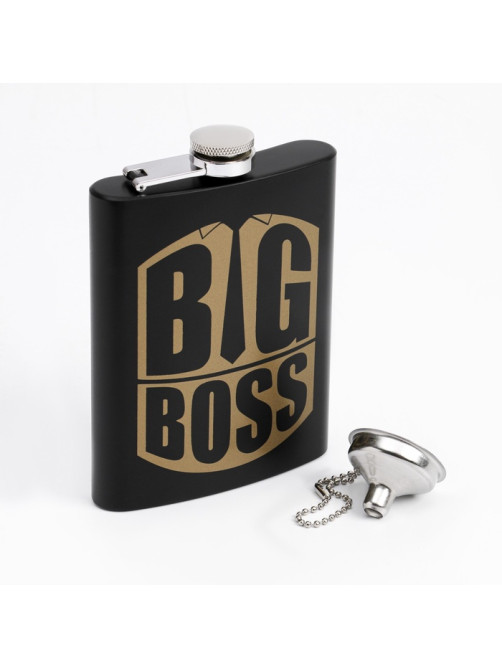 Фляжка BIG BOSS, нержавеющая сталь, 240 мл, с воронкой