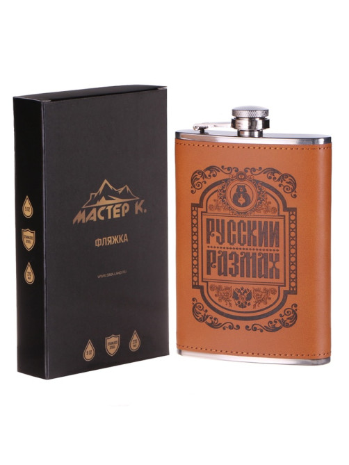 Фляжка «Русский размах», нержавеющая сталь, 270 мл, 9 oz