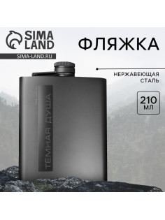 Фляжка «Тёмная душа», нержавеющая сталь, 210 мл