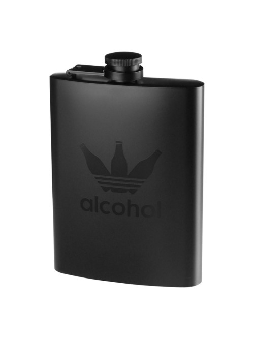 Фляжка Alcohol, нержавеющая сталь, 240 мл, 8 oz