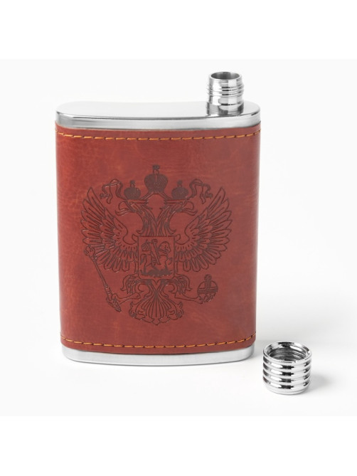 Фляжка «Герб», нержавеющая сталь, 120 мл, 4 oz