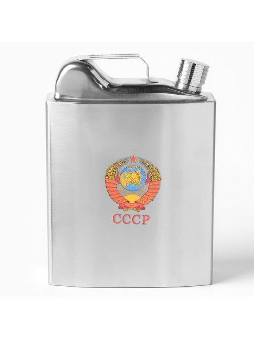Фляжка «СССР», нержавеющая сталь, чехол, 1600 мл