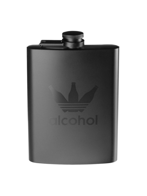 Фляжка Alcohol, нержавеющая сталь, 240 мл, 8 oz