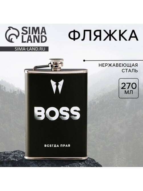 Фляжка, нержавеющая сталь, 270 мл