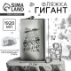 Фляжка ГИГАНТ «Нельзя соблюдать меру», 1920 мл, серебристая